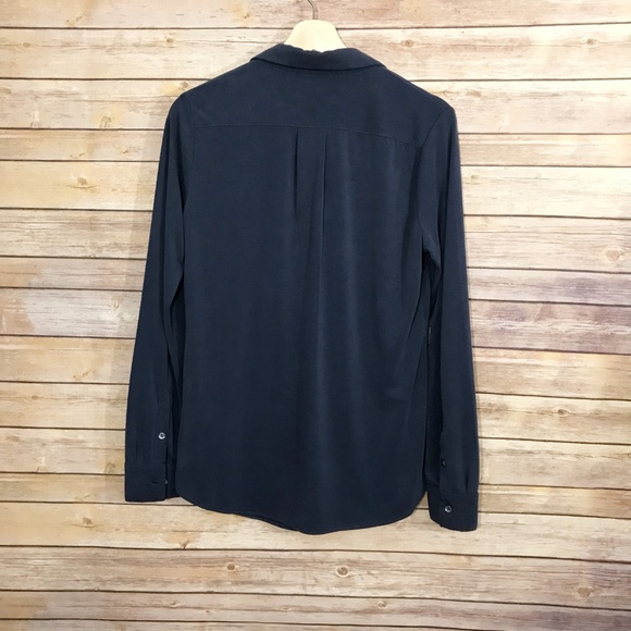Banana Republic Navy Modal Button Down Shirt - Picture 2 of 7